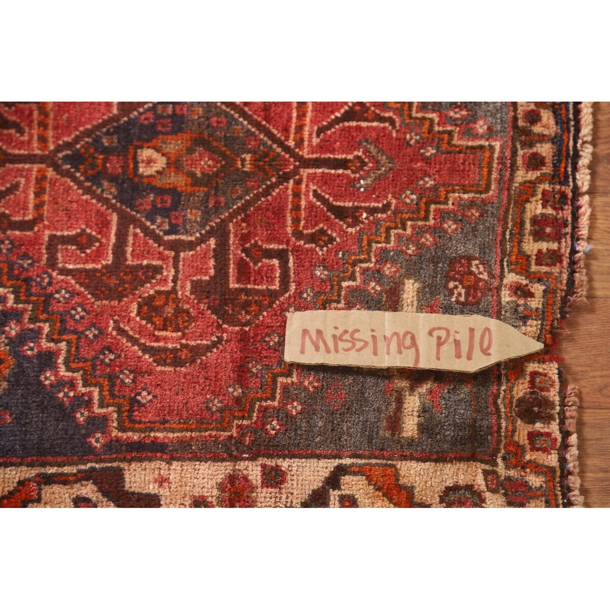 Medallion Shiraz Persian Vintage Square Rug Handmade Wool Carpet Pink - 2'0" x 1'10"