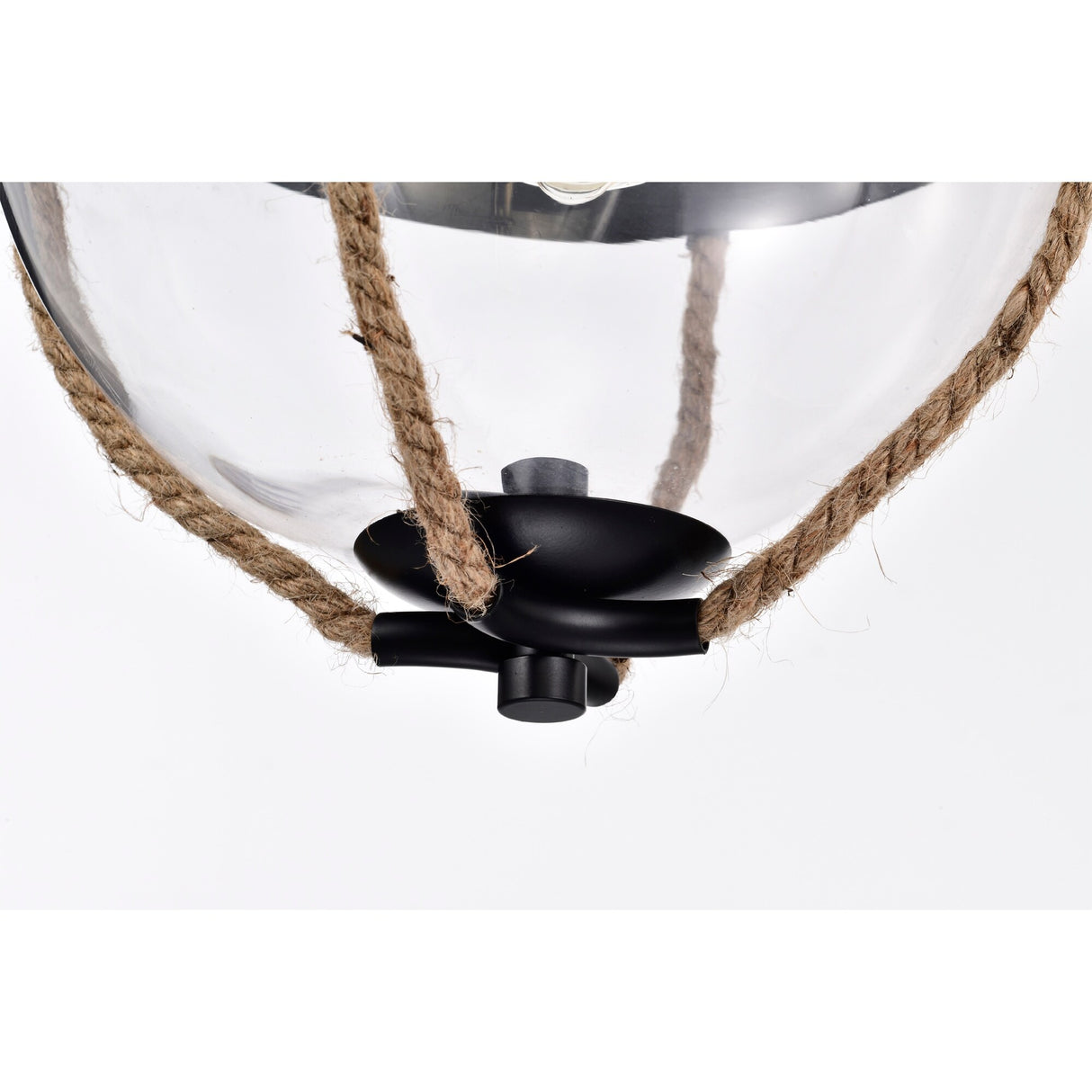 Medeia 11 Inch Matte Black Bohemian Glass Shade Pendant Ceiling Lighted