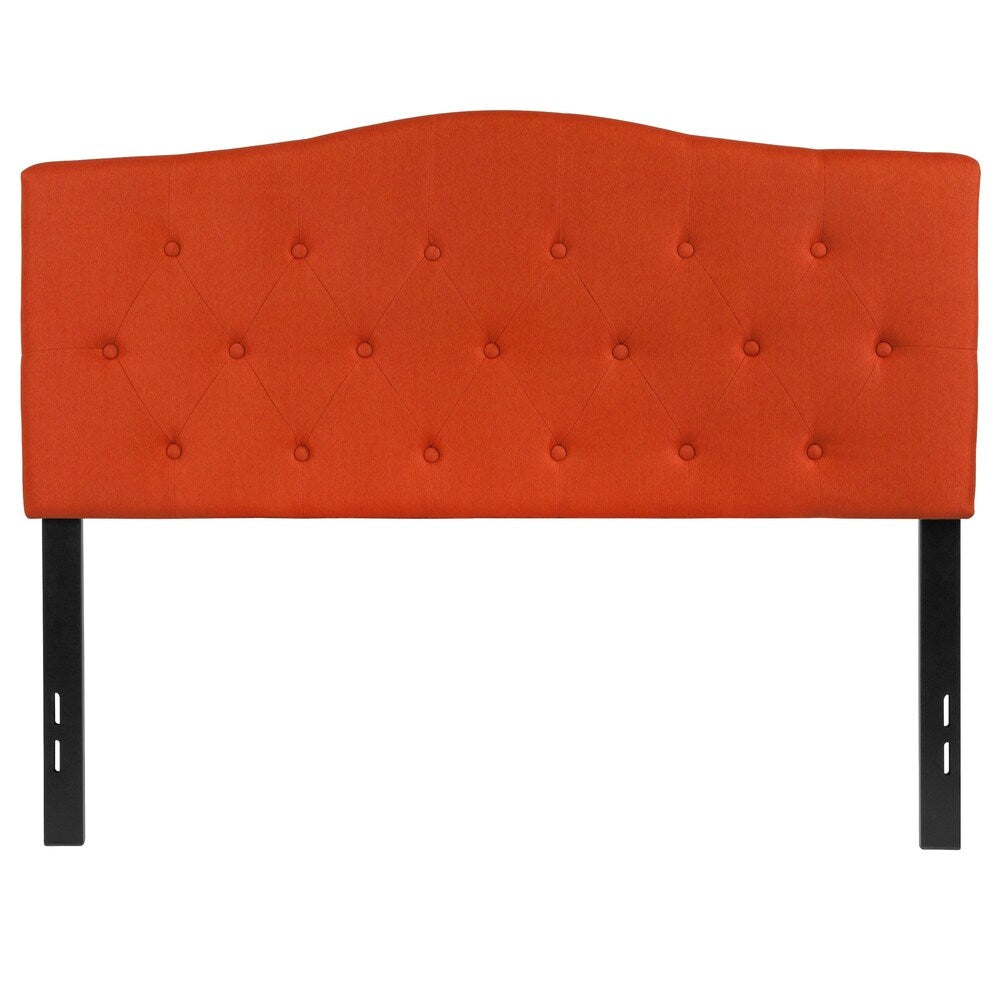Medford Full Size Orange Fabric Upholstered Tufted Headboard