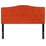 Medford Full Size Orange Fabric Upholstered Tufted Headboard