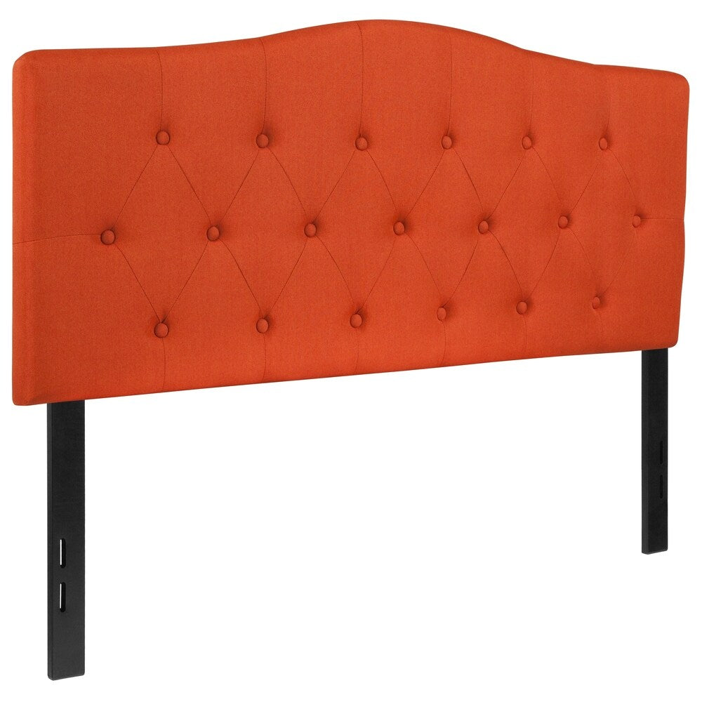 Medford Full Size Orange Fabric Upholstered Tufted Headboard