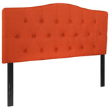 Medford Full Size Orange Fabric Upholstered Tufted Headboard