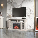 Media Console TV Stand TV Cabinet with Electronic Fireplace and Remote Control