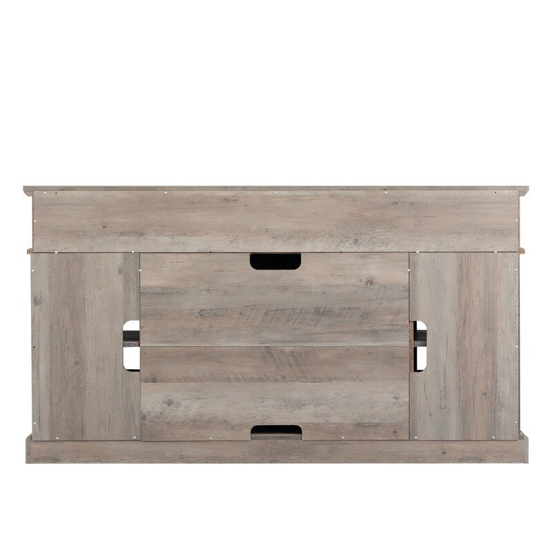 Media Console TV Stand TV Cabinet with Electronic Fireplace and Remote Control