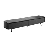 Media Console Table TV Stand with 4-Drawers, Entertainment Center for TVs Up to 70" for Living Room, Black
