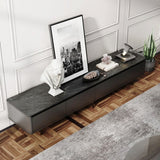 Media Console Table TV Stand with 4-Drawers, Entertainment Center for TVs Up to 70" for Living Room, Black