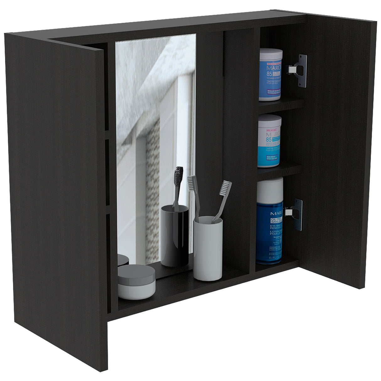 Medicine Cabinet Hops With Double Door And Mirror
