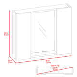 Medicine Cabinet Hops With Double Door And Mirror
