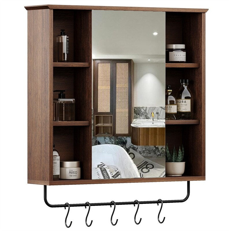 Medicine Cabinet with Mirror - 6.3"D x 26"W x 24"H