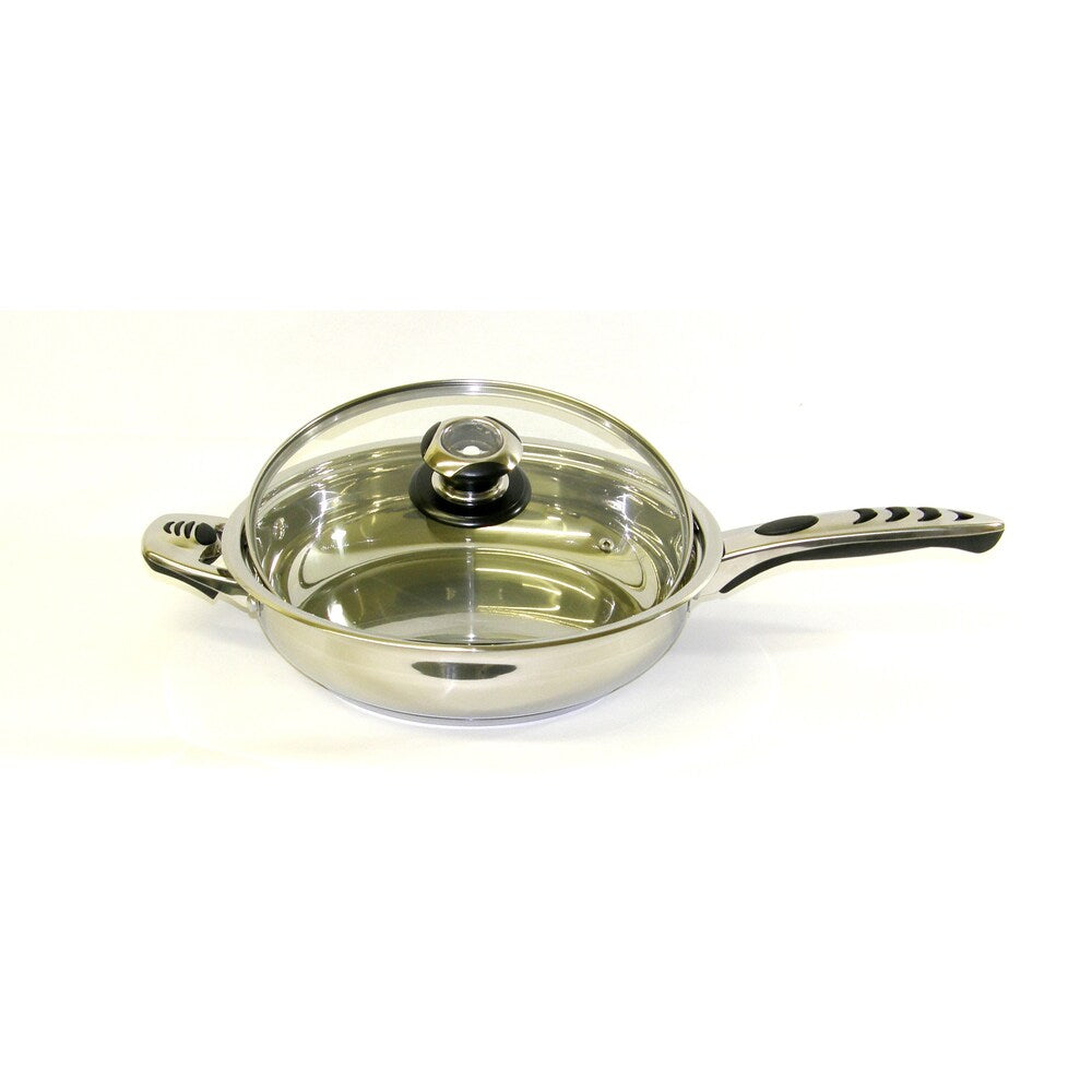 Mega Cook 11.5-Inch 18/10 Stainless Steel Capsule Base Deep Chicken Fryer