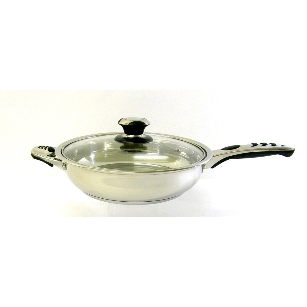 Mega Cook 11.5-Inch 18/10 Stainless Steel Capsule Base Deep Chicken Fryer