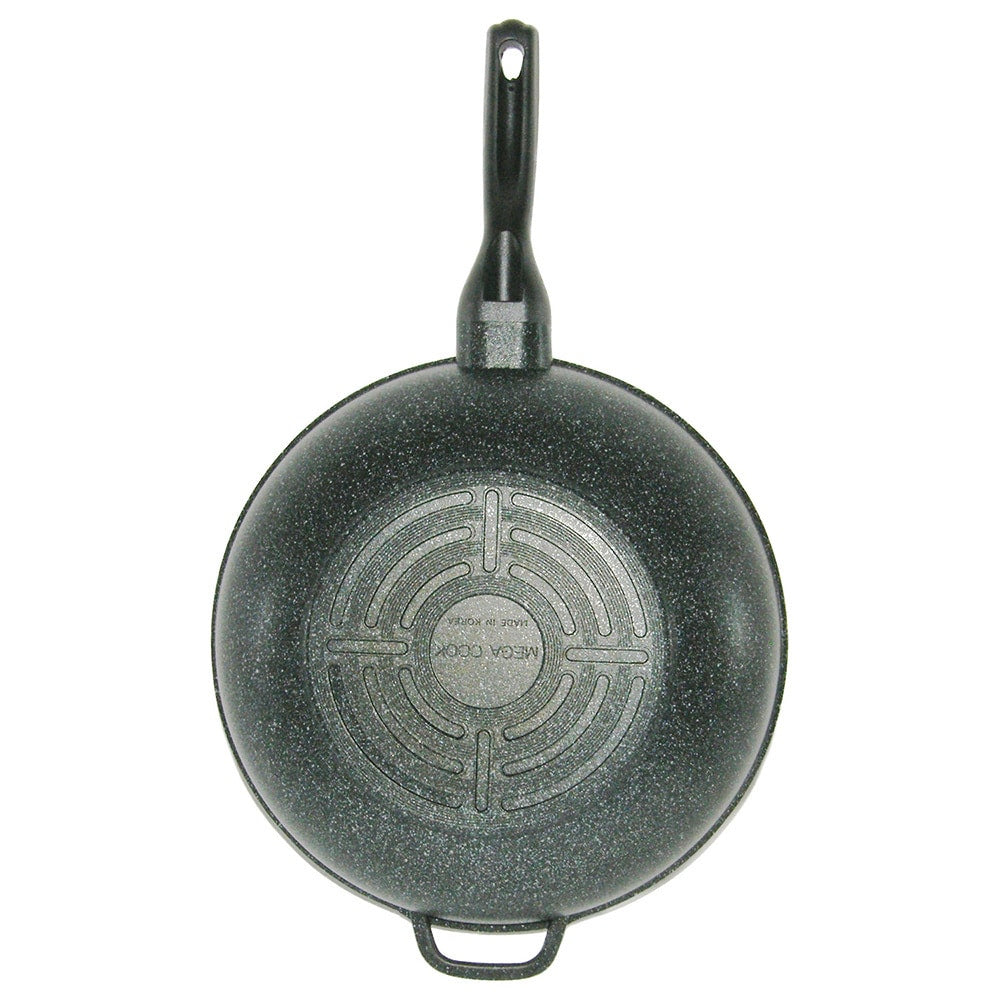 Mega Cook 12-inch Non-stick Stone Marble Forged Aluminum Frying Pan Wok