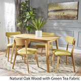 Megann Mid-Century 5-piece Wood Rectangle Dining Set by Christopher Knight Home