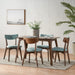 Megann Mid-Century 5-piece Wood Rectangle Dining Set by Christopher Knight Home