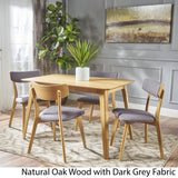 Megann Mid-Century 5-piece Wood Rectangle Dining Set by Christopher Knight Home