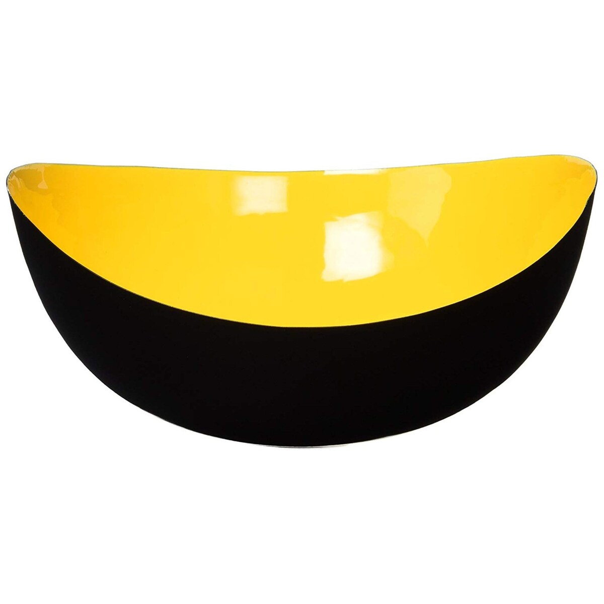 Melange Home Decor Modern Collection 10 Inch Wave Bowl Color Sunflower - 10 inches x 10 inches x 4 inches