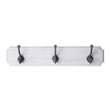 Melannco MEL 3 HOOK COAT HANGER White