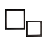 Melannco Black Wood Cubes (Set of 2)