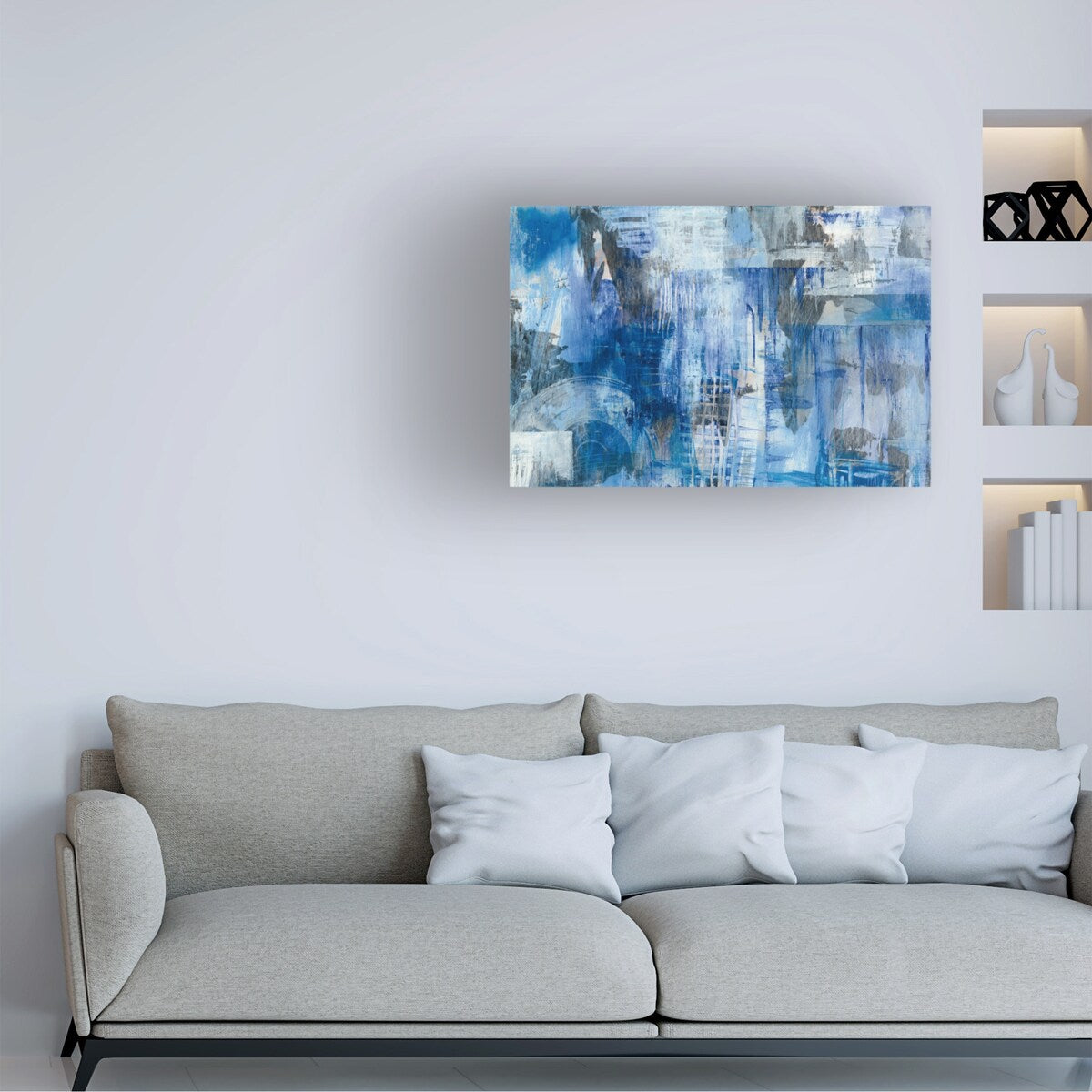 Melissa Averinos 'Industrial Blue II' Canvas Art
