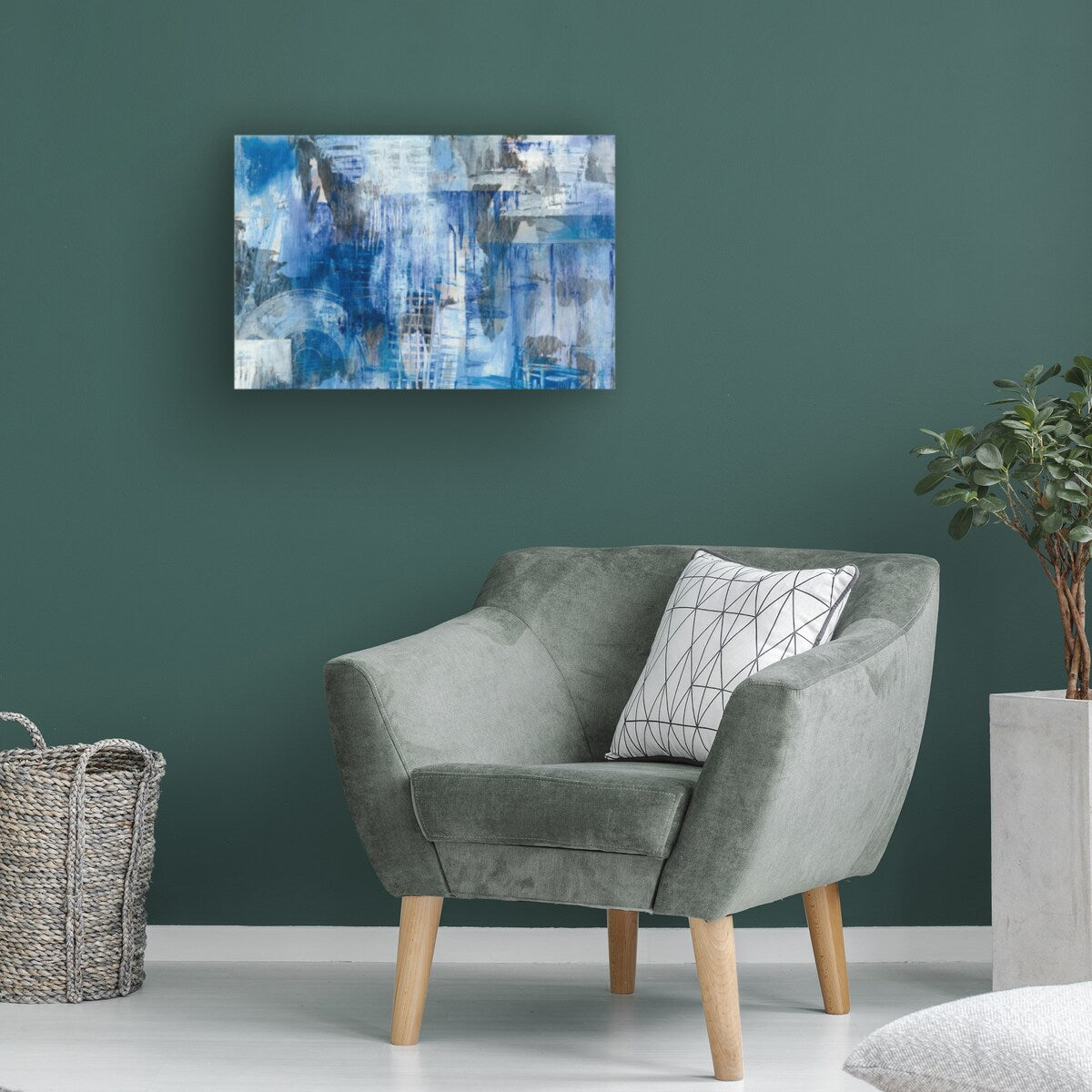 Melissa Averinos 'Industrial Blue II' Canvas Art