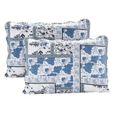 Melissa Blue and White Floral Quilt Set