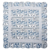 Melissa Blue and White Floral Quilt Set