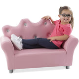 Melissa & Doug Child's Crown Sofa - Pink Faux Leather