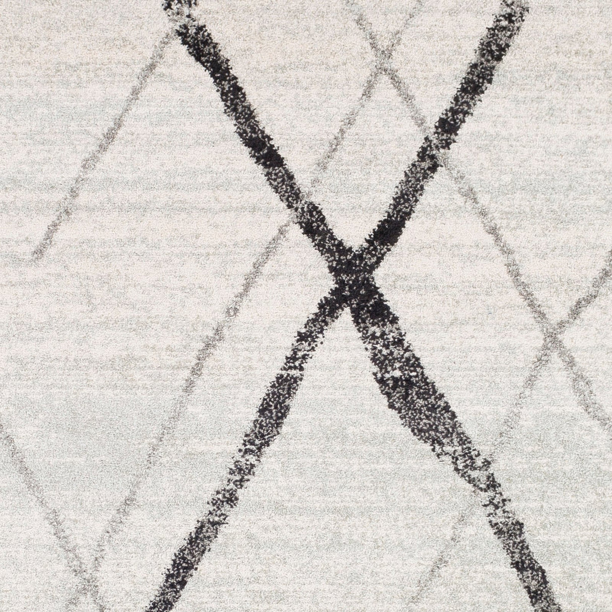 Mellie Gray Contemporary Lines Area Rug - 5'3" x 7'6"