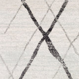 Mellie Gray Contemporary Lines Area Rug - 5'3" x 7'6"