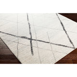 Mellie Gray Contemporary Lines Area Rug - 5'3" x 7'6"