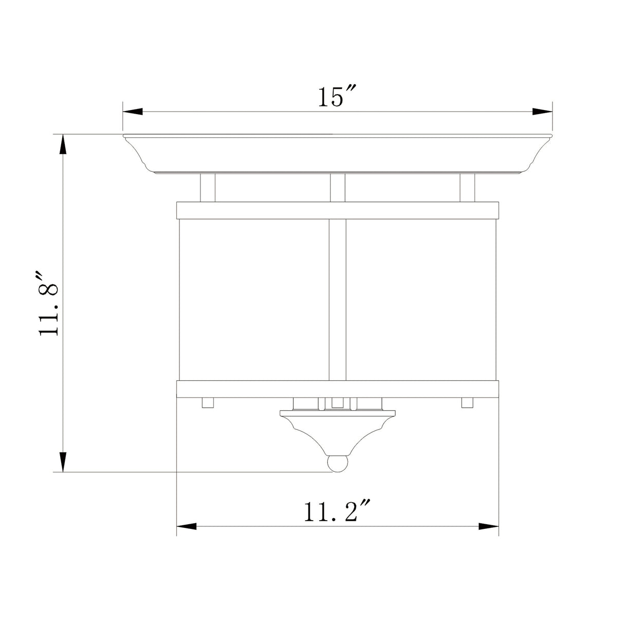 Melodi Polished Chrome Metal/Glass Cage 3-Light Flush Mount