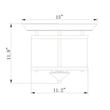 Melodi Polished Chrome Metal/Glass Cage 3-Light Flush Mount