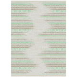 Melody Collection Taupe/Sage Polypropylene Turkish Area Rug
