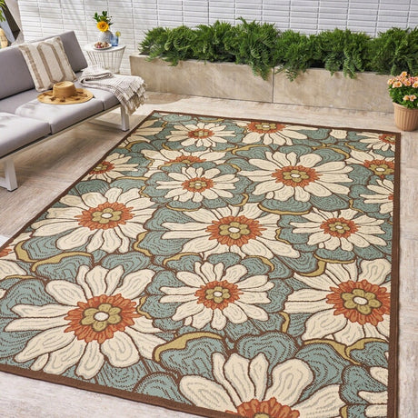 Melody Indoor/ Outdoor Floral Area Rug by Christopher Knight Home