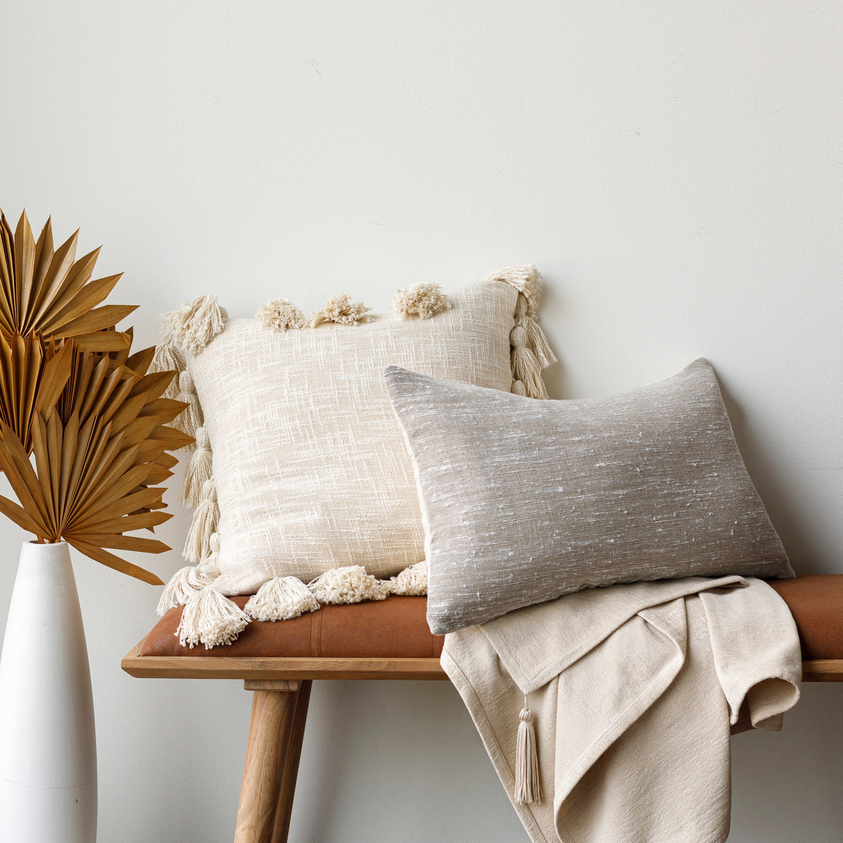 Melvin Cottage Woven Throw Pillow