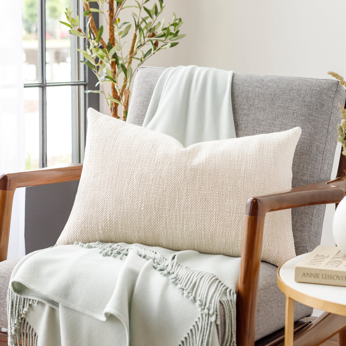 Melvin Cottage Woven Throw Pillow