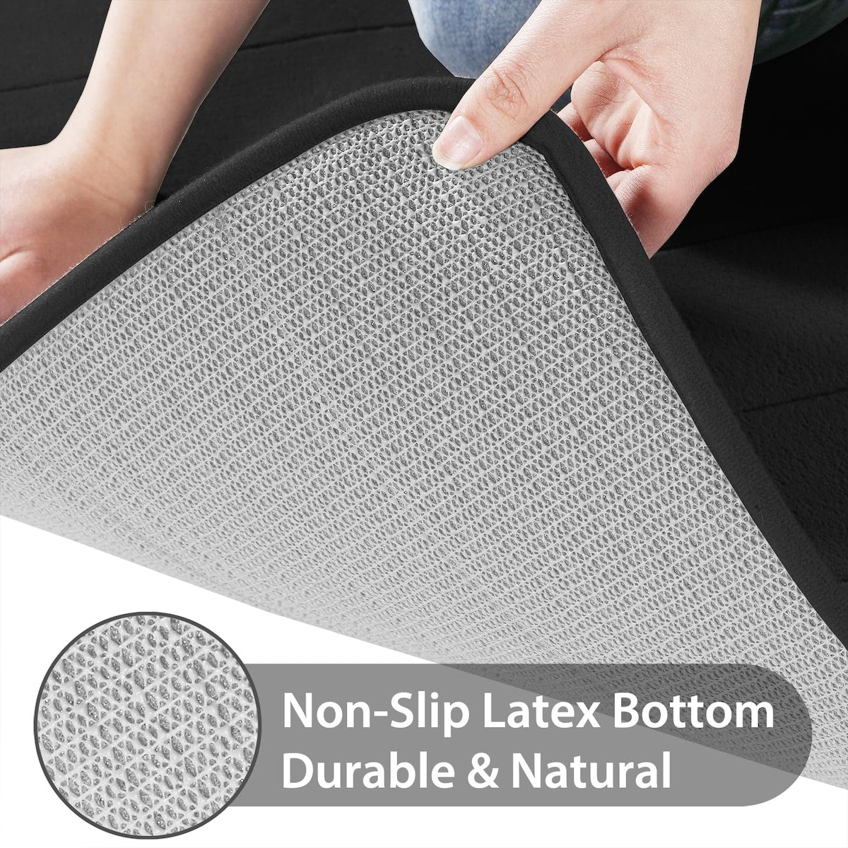 Memory Foam Bath Mat Set, Bathroom Rugs for 3 Pieces, Toilet Mats, Soft Comfortable, Water Absorption, Non-Slip