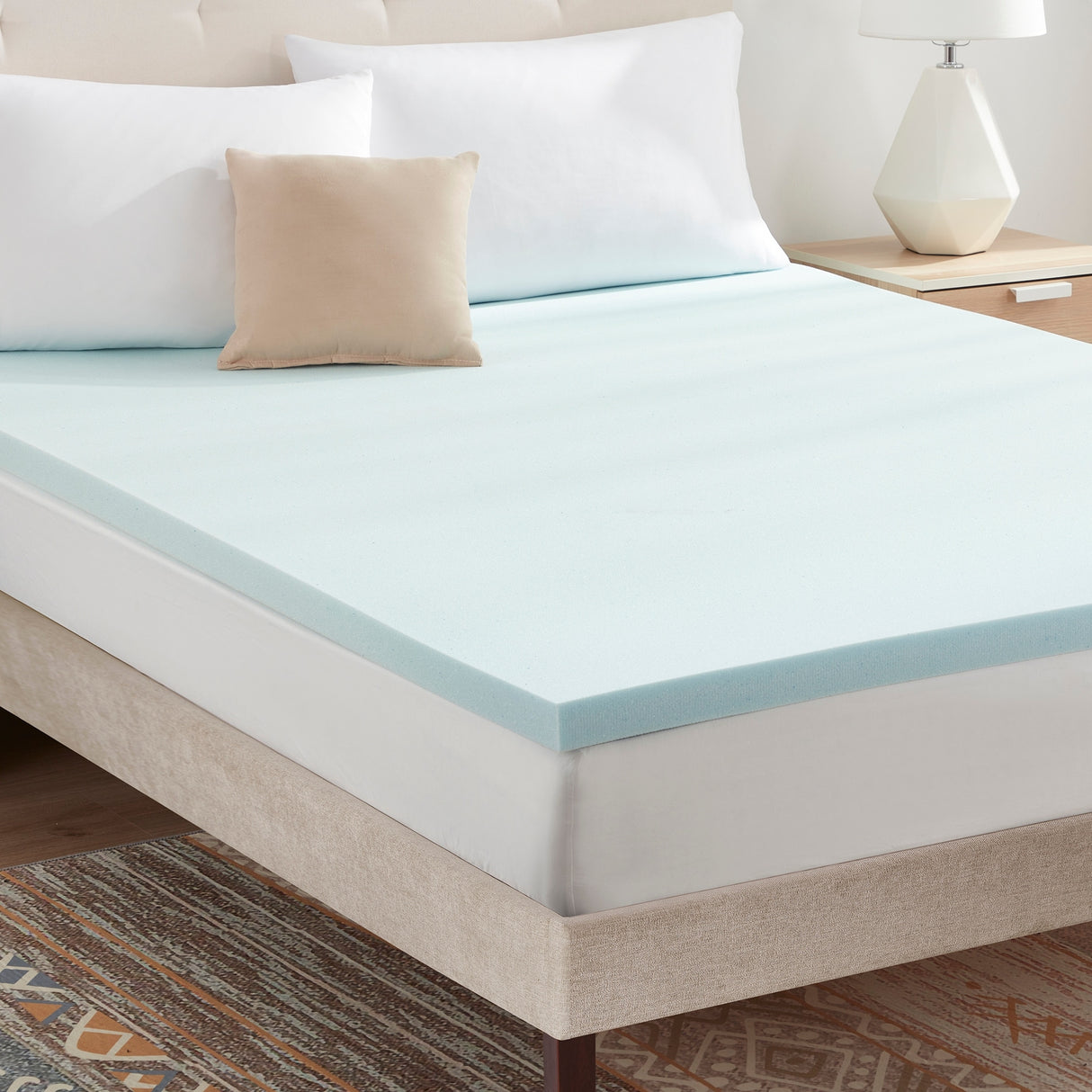 Memory Foam Cool Gel Mattress Topper 2"