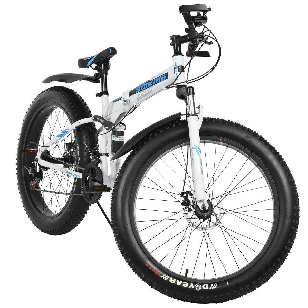 Men Fat Tire Mountain Bike, 17-Inch/Medium High-Tensile Aluminum Frame
