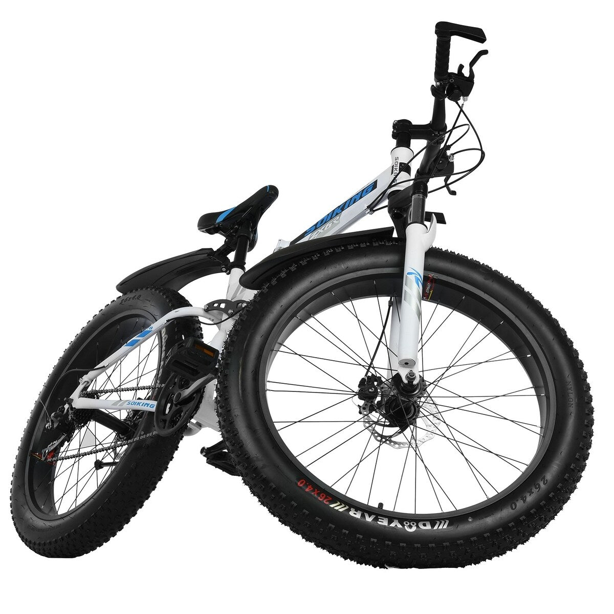 Men Fat Tire Mountain Bike, 17-Inch/Medium High-Tensile Aluminum Frame