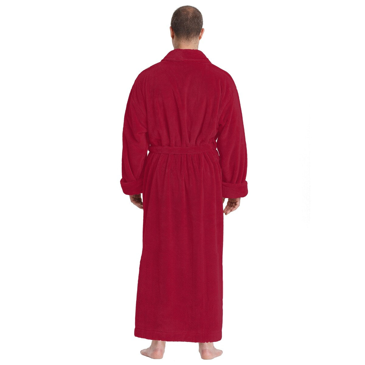Men's Shawl Collar Premium Fleece with Full Ankle Length Bathrobe