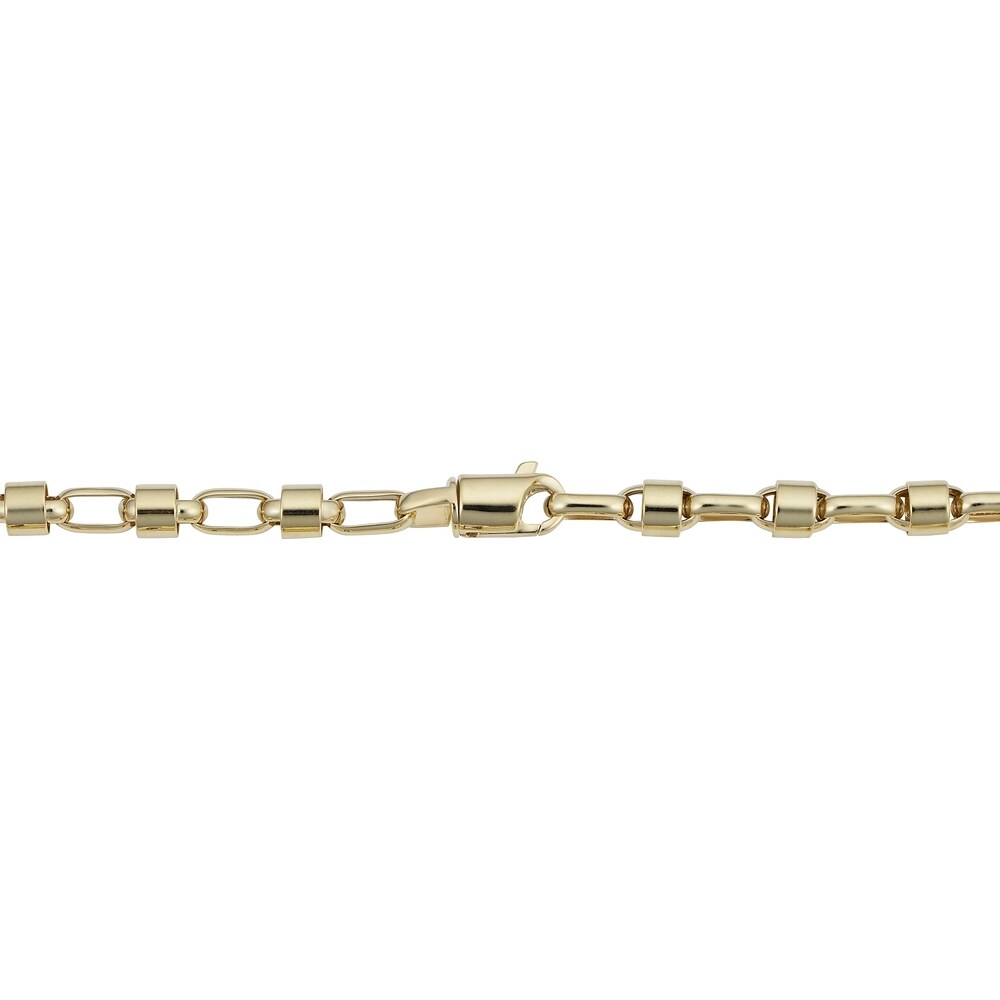 Men's 14k Yellow Gold 5.5 millimeters Bullet Link Necklace (22 or 26 inches)