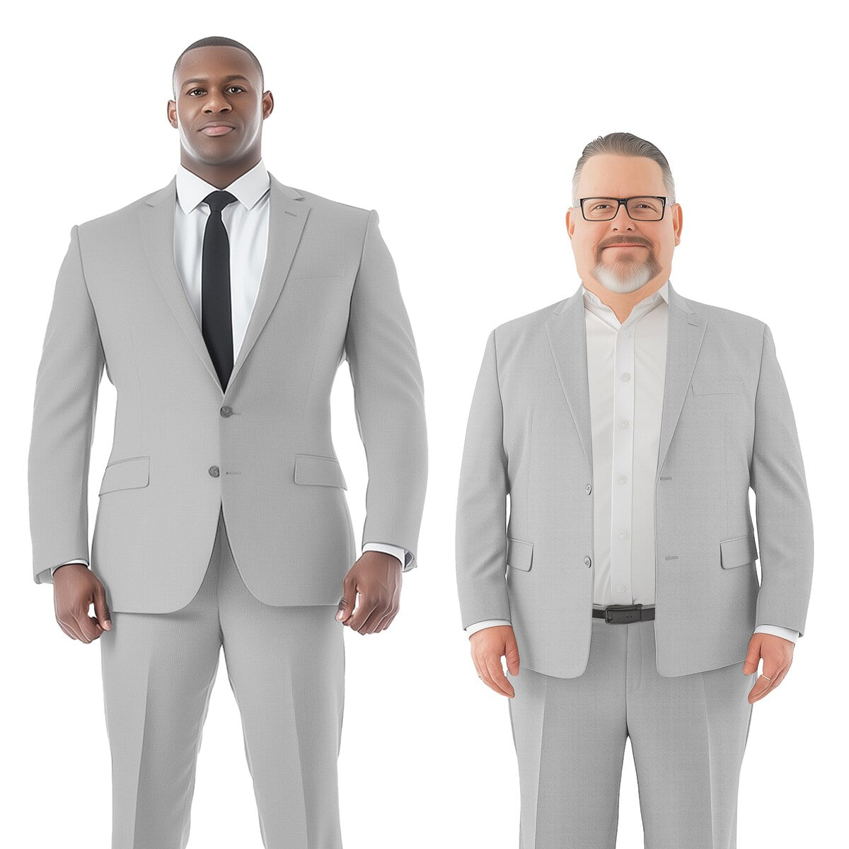 Mens Big & Tall Tailored Fit Suit Separates Jacket Only, Light Grey