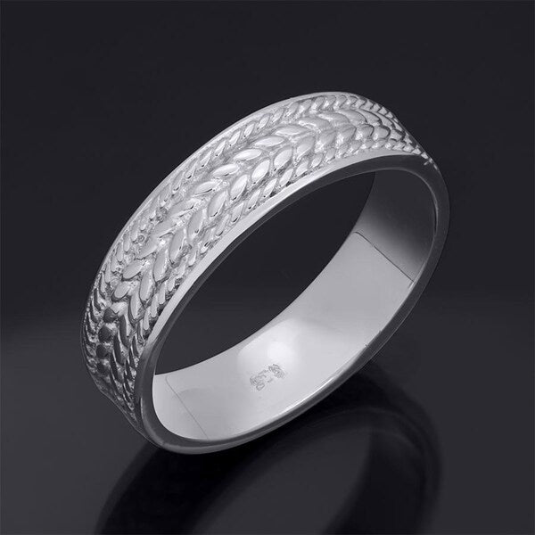 Mens Ring Wedding Anniversary Band Vintage Authentic Sterling Silver