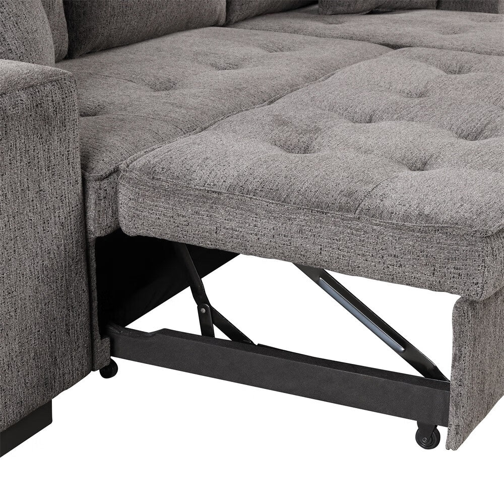 Merax 104" Modern L-Shape 3 Seat Reversible Sectional Couch