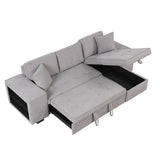 Merax 104" Modern L-Shape 3 Seat Reversible Sectional Couch