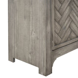 Merax 40" Modern Console Table with Herringbone Pattern Doors