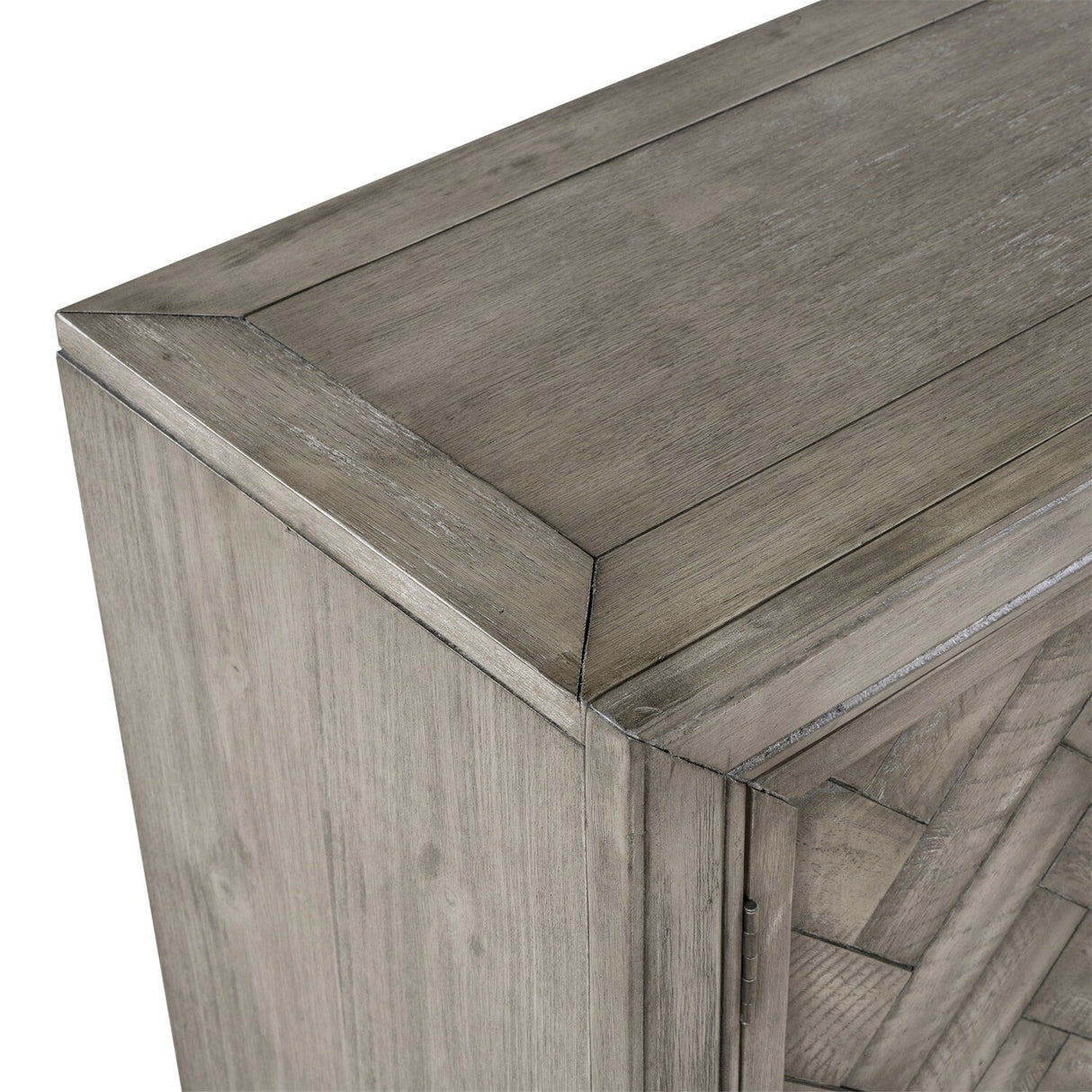 Merax 40" Modern Console Table with Herringbone Pattern Doors