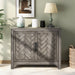 Merax 40" Modern Console Table with Herringbone Pattern Doors
