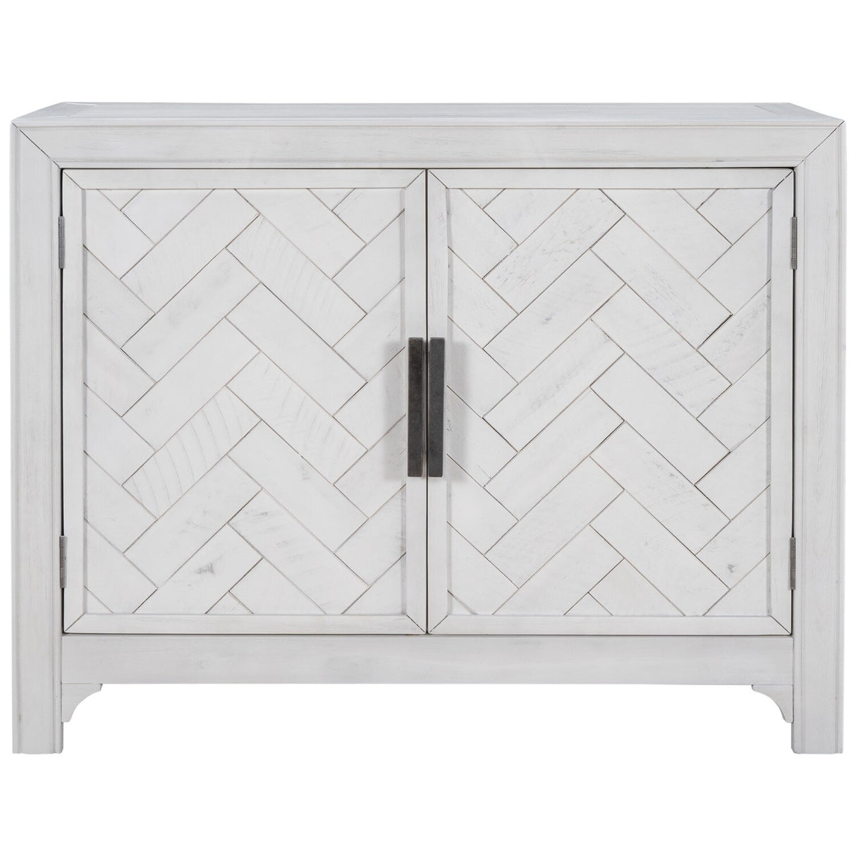Merax 40" Modern Console Table with Herringbone Pattern Doors